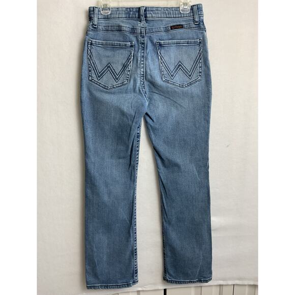 Wrangler Willow Ultimate Riding Med Wash Bootleg Jeans 9x32 - Picture 6 of 13